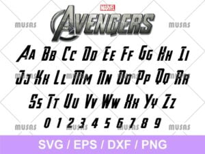 The Avengers Font SVG