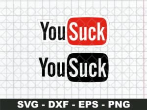 Youtube YouSuck Funny Logo SVG