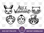 Alice in Wonderland Character Line