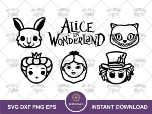 Alice in Wonderland Character Line