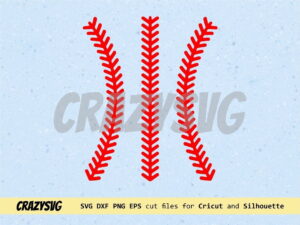 Baseball Stitching SVG File Baseball Laces Cricut Clipart
