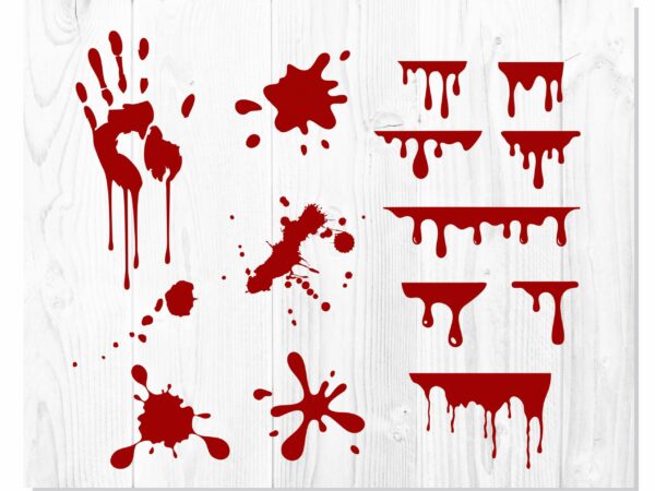 Blood Dripping 2 scaled Vectorency Blood Dripping Bundle | Blood Dripping Font, Blood Dripping Svg, font drips drops, blood drips svg, bloody hand svg, Halloween svg