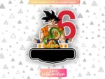 Dragon Ball Z Birthday Number 6 Cake Topper Printable
