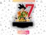 Dragon Ball Z Birthday Number 7 Cake Topper Printable