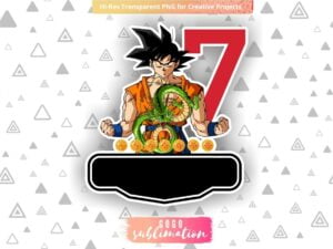 Dragon Ball Z Birthday Number 7 Cake Topper Printable