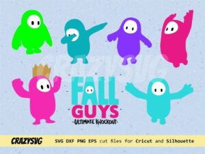 Fall Guys Stencil Digital Download ClipArt