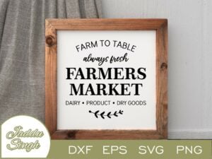Farm To Table Farmers Market SVG