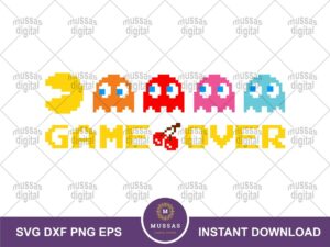 Game Over Pac-man PNG Pacman SVG Clipart