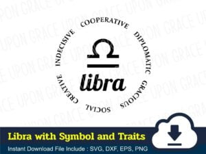 Libra with Symbol and Traits SVG