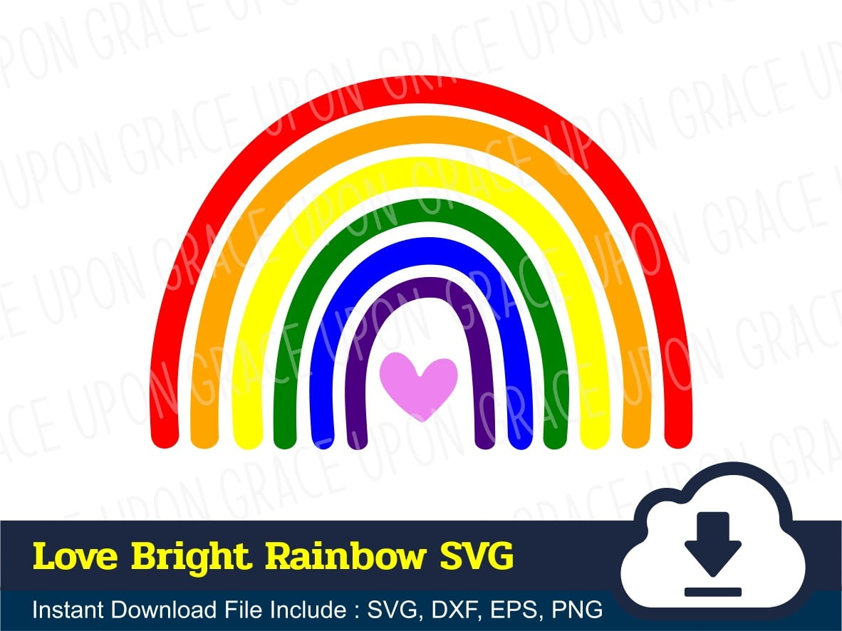 Love Bright Rainbow SVG | Vectorency