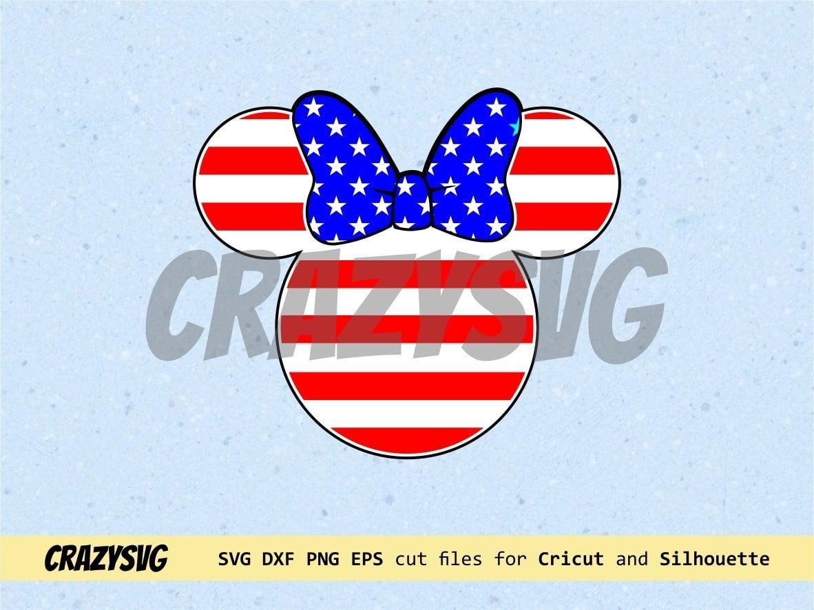 Download Minnie Mouse American Flag Svg Cut File Vectorency