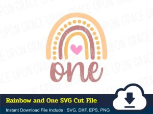 Rainbow and one SVG Cut File