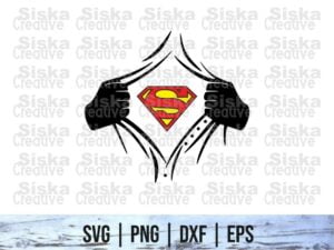 Rip Tear Shirt Superman SVG