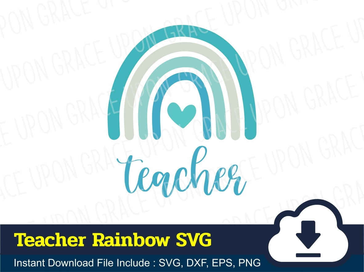 Teacher Rainbow SVG | Vectorency
