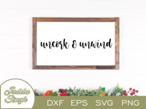 Uncork and Unwind SVG