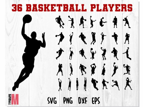 basketball players silhouette 1 scaled Vectorency Basketball Player Silhouette SVG Bundle | Basketball Player Svg, Basketball Player vector file, Basketball Player png, Basketball Player Silhouette Cut File