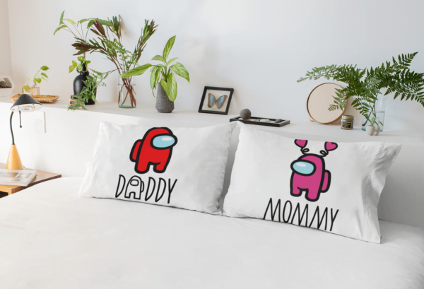 mockup of a duvet and two pillows in a bedroom wit1h plant decorations 31281 1 Vectorency Among Us SVG Bundle + Among Us Font SVG OTF | DIY Personalized | Among Us svg Birthday, Among Us svg, Among Us svg cut file, Among Us Bundle