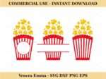 Popcorn Monogram SVG