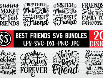 Download Best Friend Svg Bundle Vol 4 Vectorency