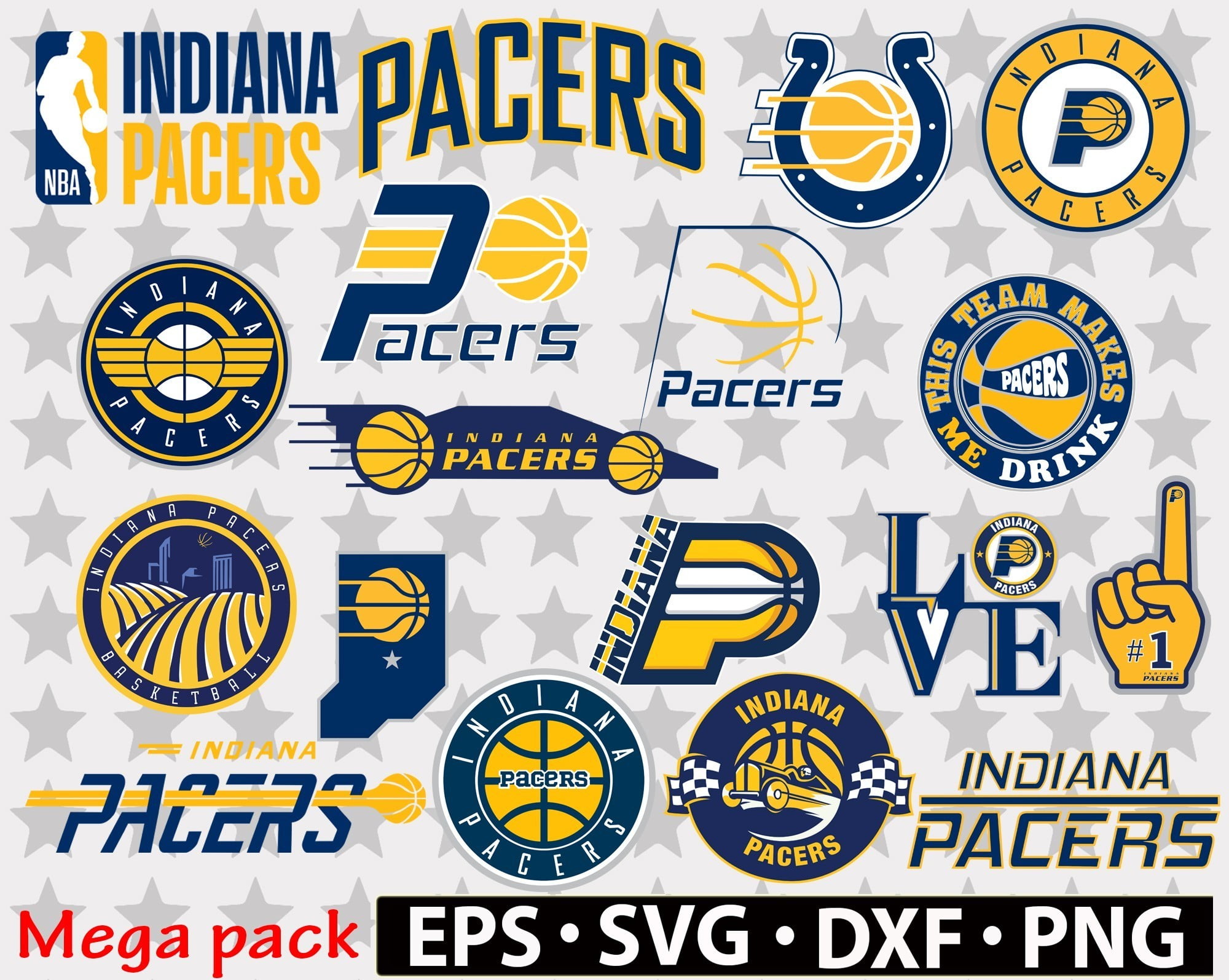 Download Indiana Pacers Svg Files For Silhouette Files For Cricut Svg Dxf Eps Png Instant Download Vectorency