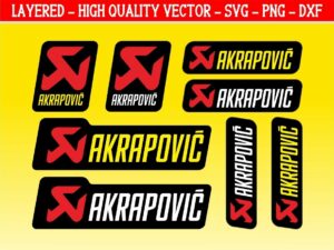 Akrapovic Graphic Set for Cutting Machine SVG PNG EPS Vector