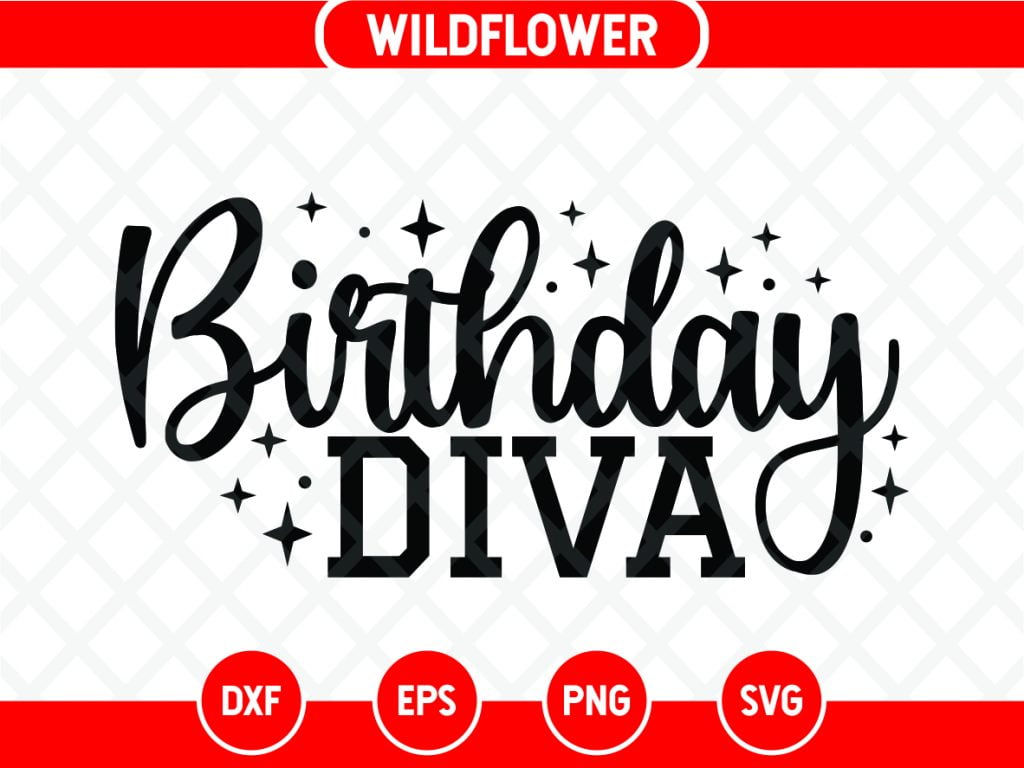 Birthday Diva Heel Svg