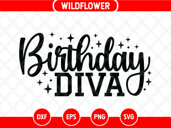 birthday-diva-svg-vectorency