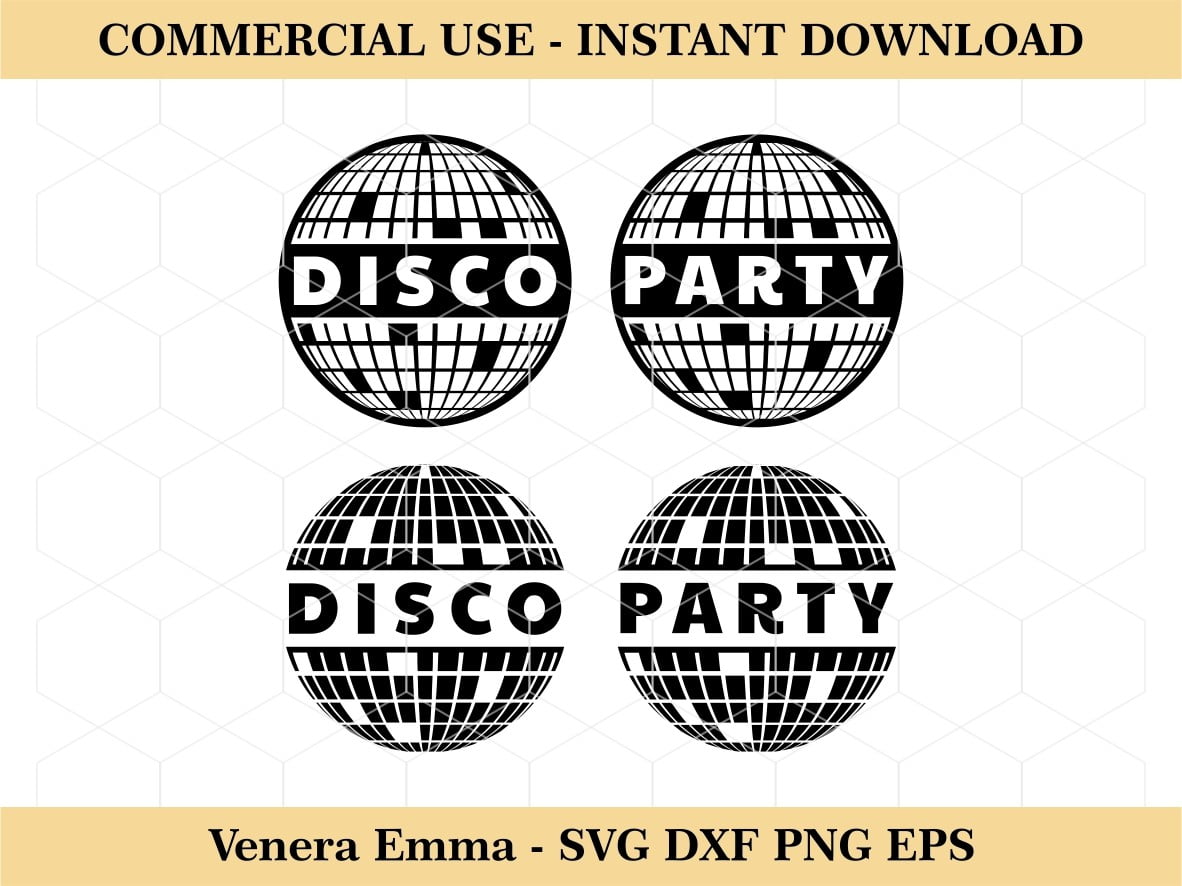 Disco Ball Party Vector Svg