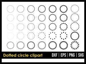 Dotted Circle Clipart, Dotted Frame SVG, Dotted Circle SVG Cut Files For Cricut
