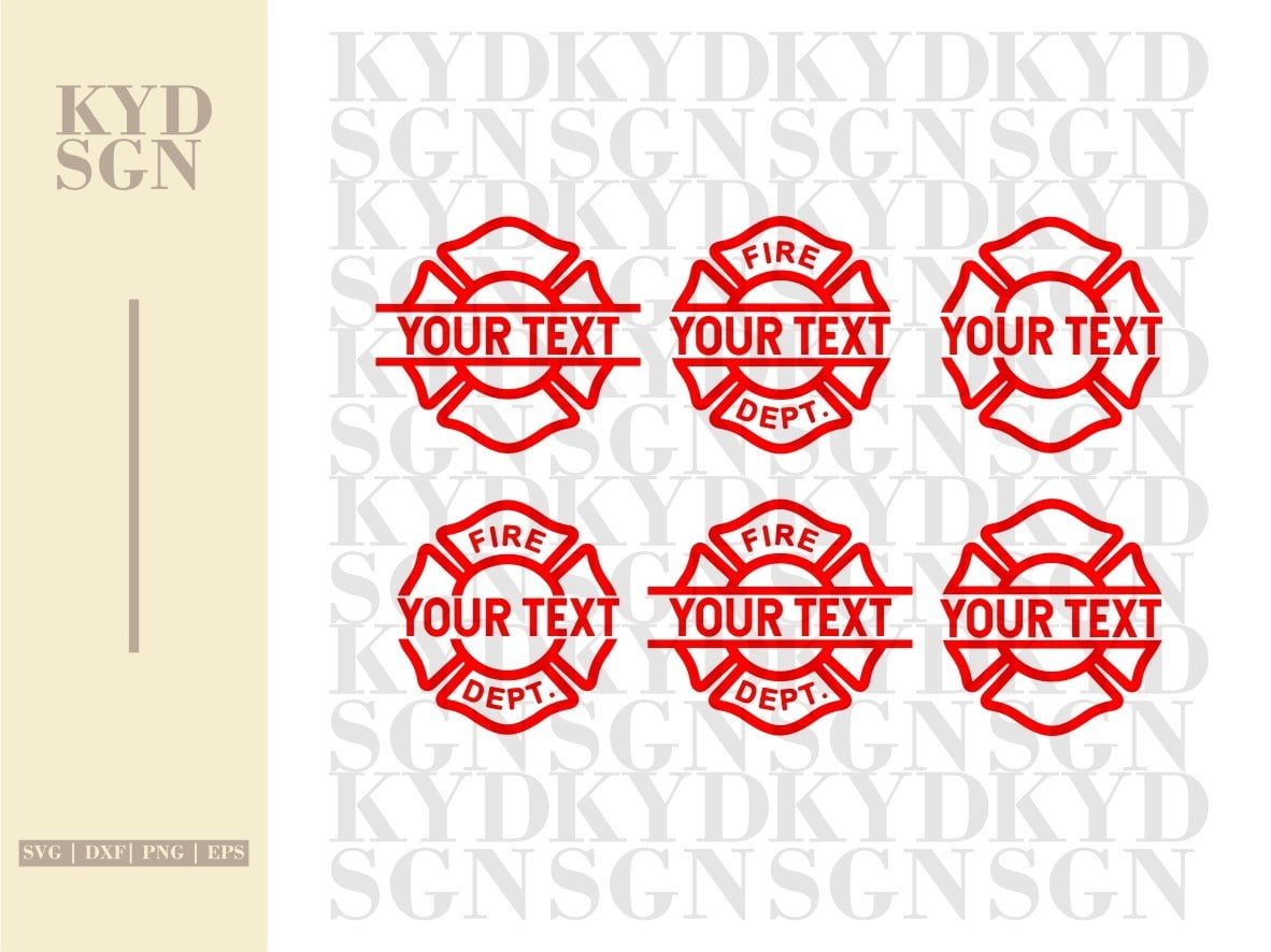 Download Firefighter Svg Monogram Template Cut Files Vectorency