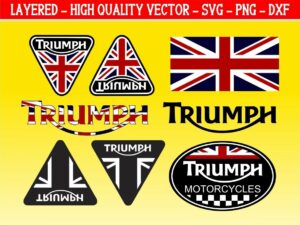 Graphic Set Triumph Decals Stickers Vector SVG PNG
