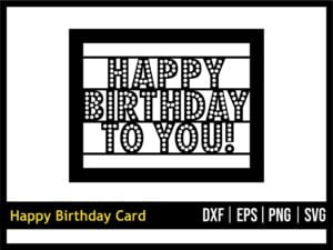 Happy Birthday Card SVG Cut File