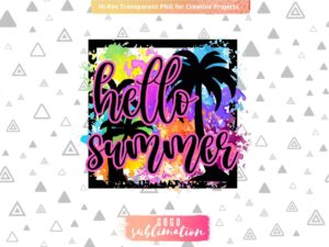 Hello Summer png Summer png Sublimation Designs Digital Designs Sublimation png Abstract Sunflower PNG