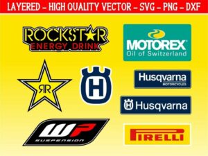Husqvarna Motocross Decals Ready to Print and Cut Files Cricut Silhouette Cameo