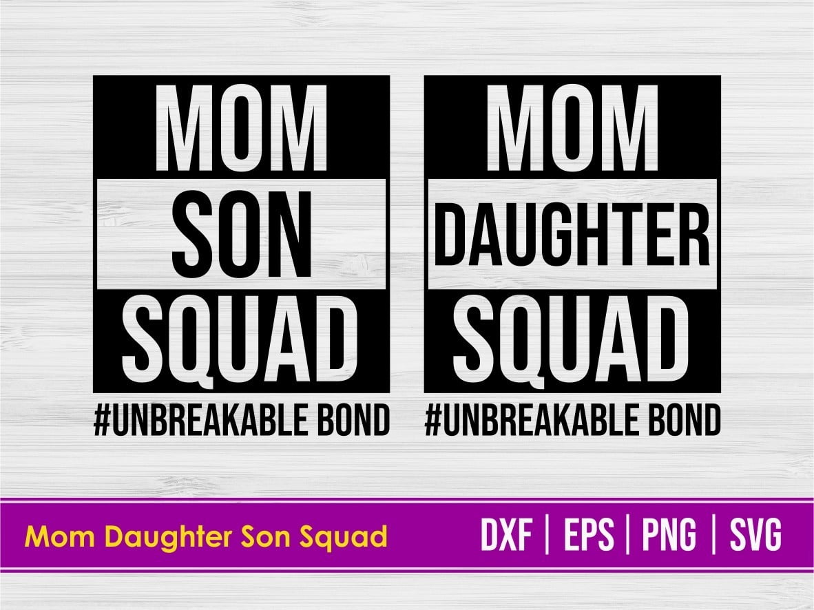 Download Mom Son Daughter Squad Svg Vectorency