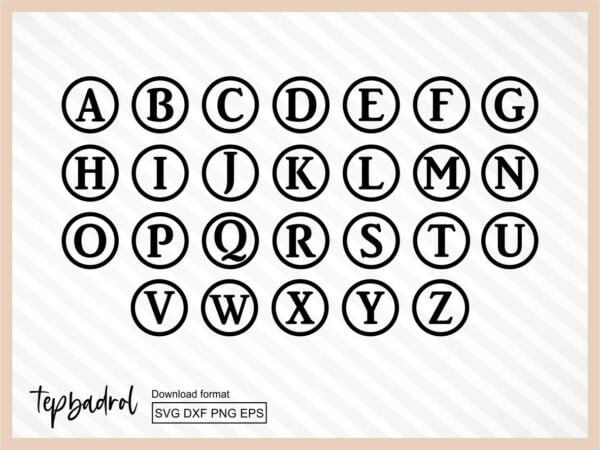Monogram Keychain SVG Alphabet