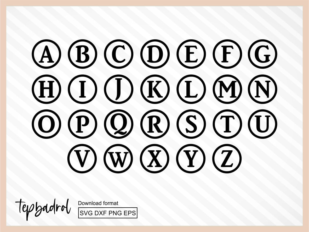 Monogram Keychain SVG Alphabet | Vectorency