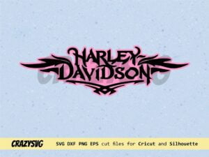 Pink Harley Davidson SVG