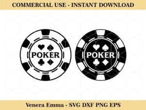 Poker Chip Queen SVG
