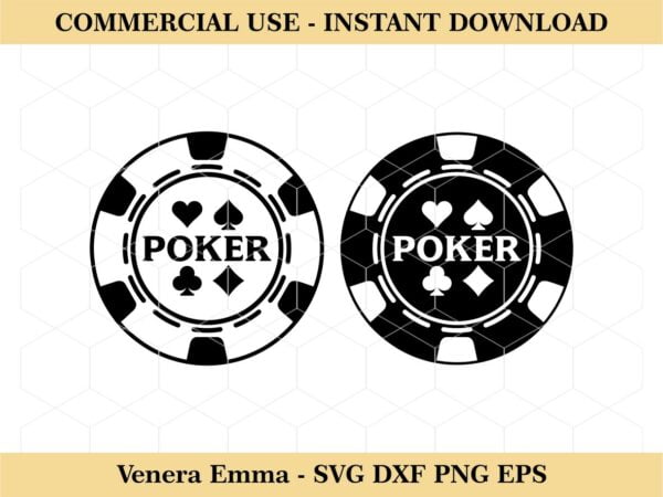 Poker Chip Queen SVG