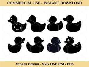 Rubber Duck SVG Duck Silhouette Clipart Vector
