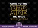 Star Wars Cut File Cricut Silhouette Vector Clipart Design Jedi Father Day SVG