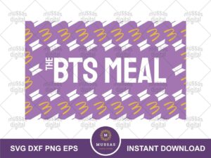 The BTS Meal Pattern McDonalds Logo SVG Vector