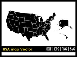USA map Vector United States of America SVG