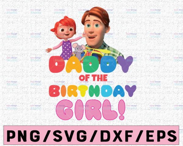 WTMETSY16122020 02 26 Vectorency Cocomelon Daddy Of The Birthday Girl, Cocomelon Family Birthday PNG For Sublimation, Cocomelon Birthday PNG, Watermelon Birthday PNG JPG