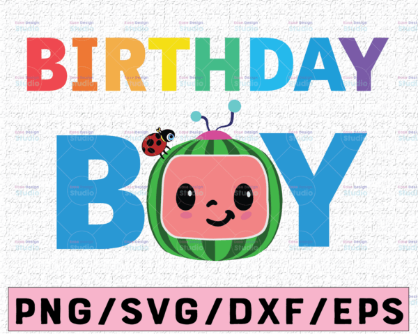 WTMETSY16122020 02 3 Vectorency Cocomelon Birthday Boy SVG, Coco Melon SVG, Cocomelon Bundle SVG, Cocomelon Birthday SVG, Watermelon Birthday SVG PNG EPS JPG DXF