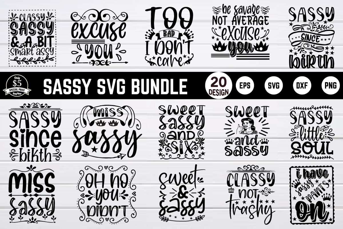Download Sassy Svg Bundle Vol 5 Vectorency
