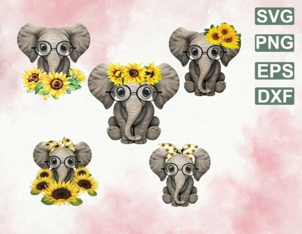 Free Free 312 Elephant Sunflower Svg Free SVG PNG EPS DXF File