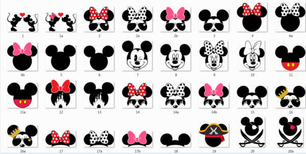 1576a Vectorency Bundle Disney SVG, Mickey Mouse SVG, Minnie Mouse SVG, Disney Castle Mickey, Minnie SVG For Cricut, For Silhouette, Clipart Bundle, Cut File PNG, Instant Download