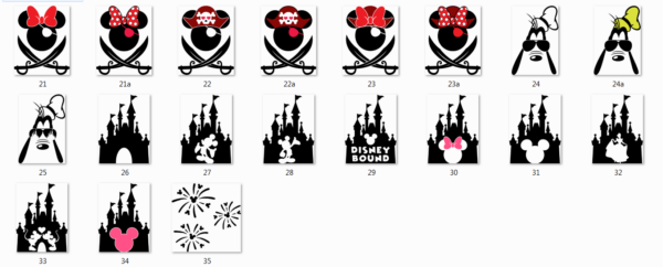 1576b Vectorency Bundle Disney SVG, Mickey Mouse SVG, Minnie Mouse SVG, Disney Castle Mickey, Minnie SVG For Cricut, For Silhouette, Clipart Bundle, Cut File PNG, Instant Download